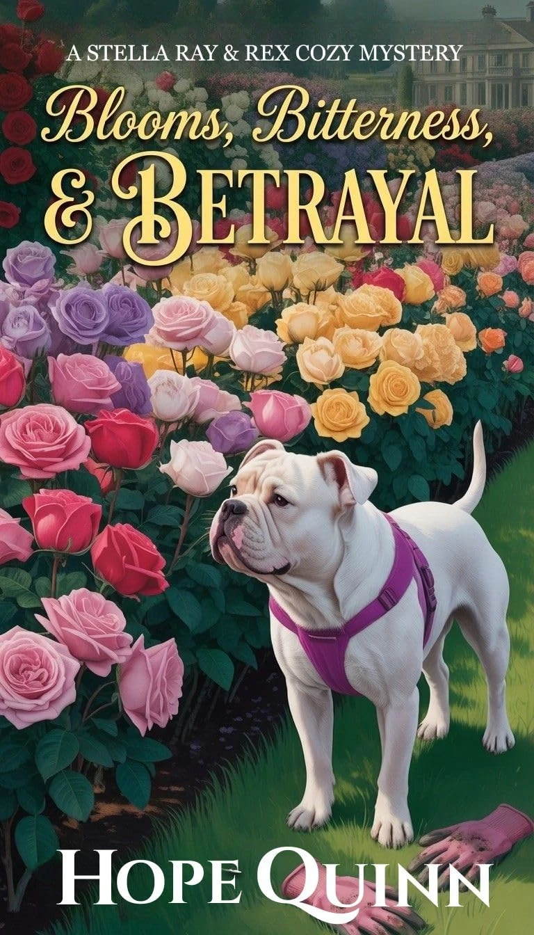 Blooms, Bitterness, & Betrayal: A Totally Unputdownable Cozy Mystery (A Stella Ray & Rex Cozy Mystery)